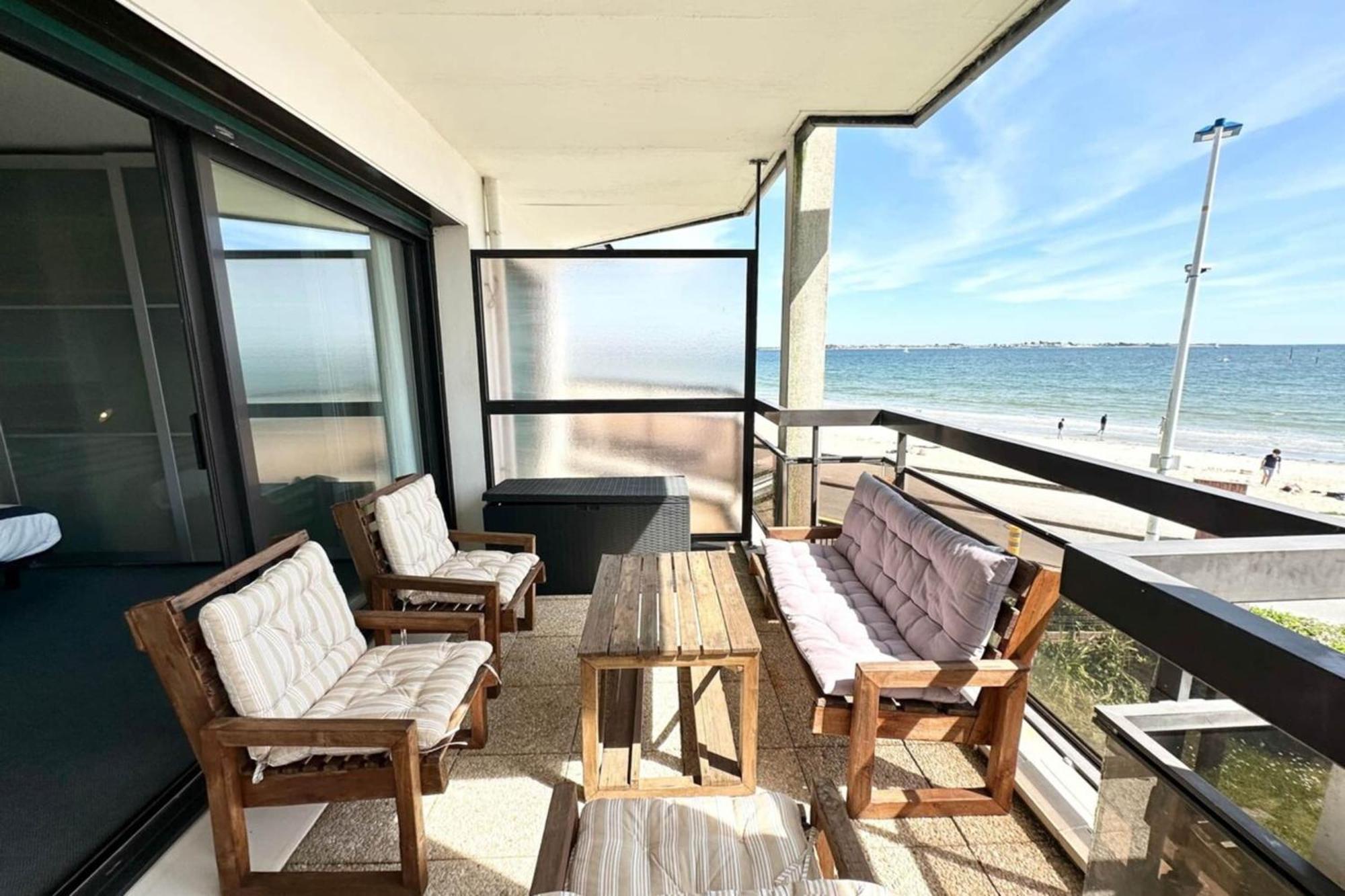 Appartement LUXURY ! T3 Vue océan imprenable 180 à Larmor-Plage Extérieur photo