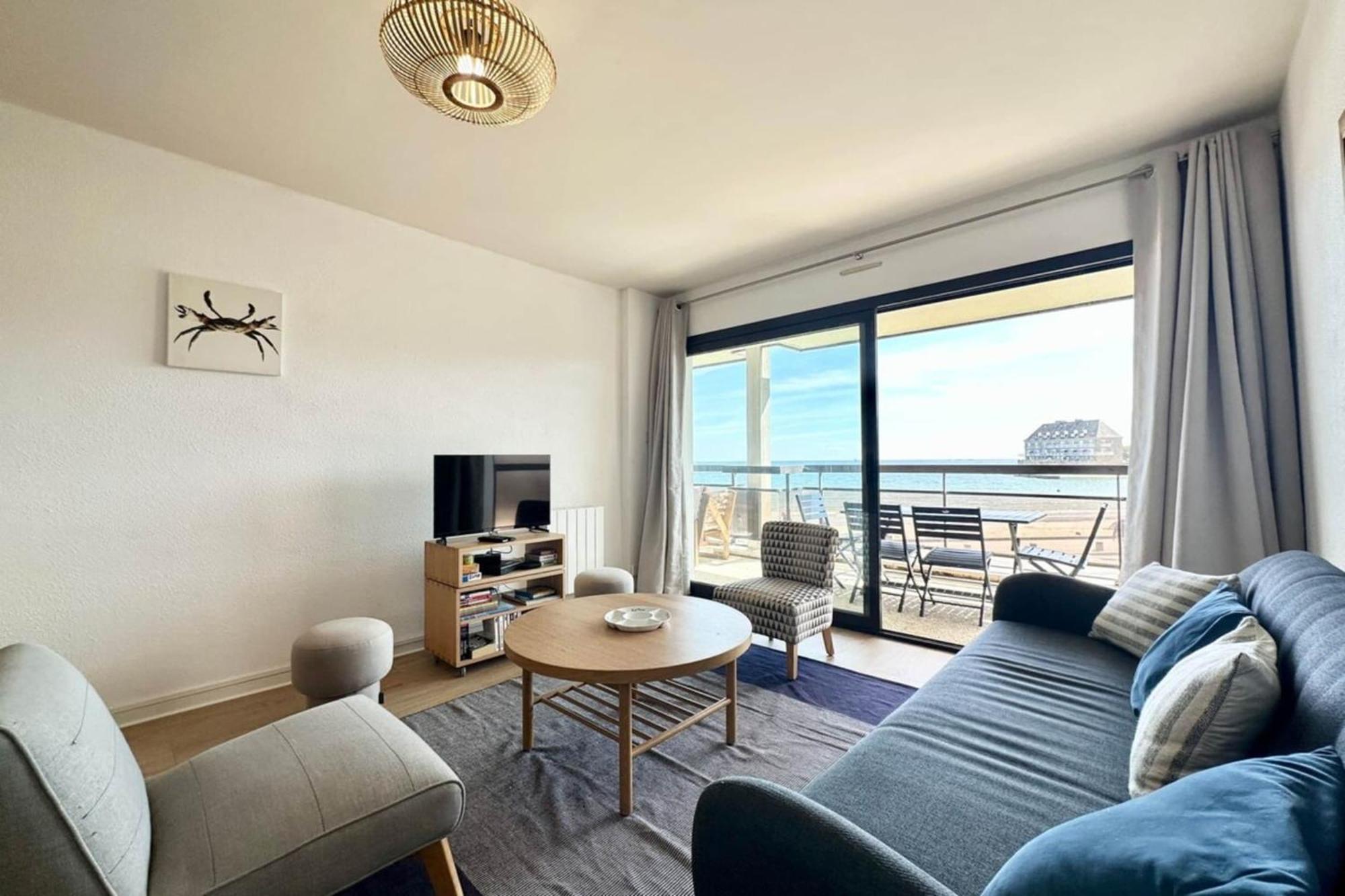 Appartement LUXURY ! T3 Vue océan imprenable 180 à Larmor-Plage Extérieur photo