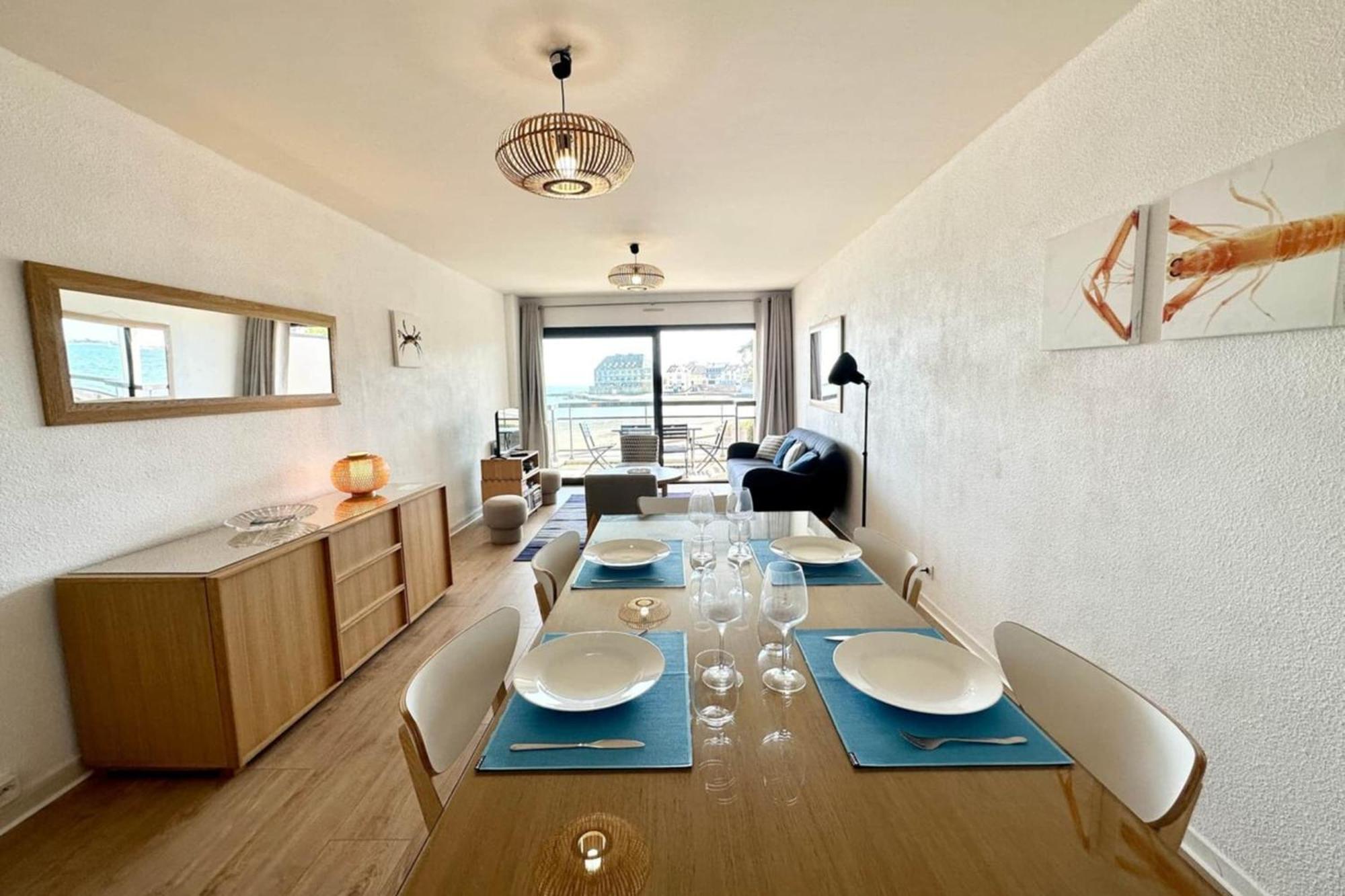 Appartement LUXURY ! T3 Vue océan imprenable 180 à Larmor-Plage Extérieur photo